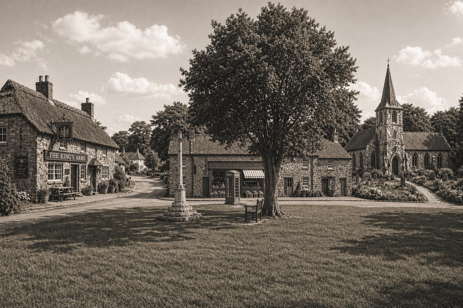 The village green at Hartley Green